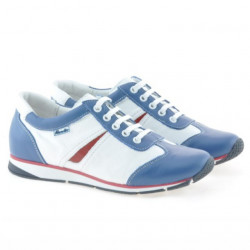 Baskets femme 196 indigo+blanc