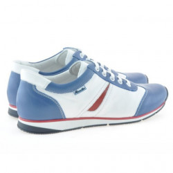 Baskets femme 196 indigo+blanc