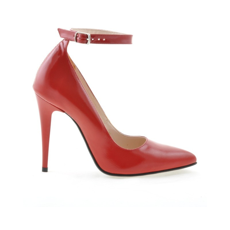 Chaussures élégantes femme 1247 verni rouge satiné