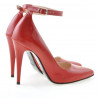 Chaussures élégantes femme 1247 verni rouge satiné