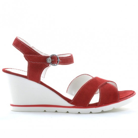 Sandales femme 5007 rouge velours