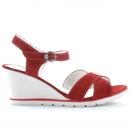 Sandales femme 5007 rouge velours