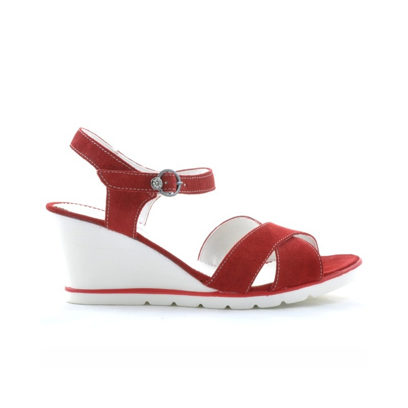 Sandales femme 5007 rouge velours