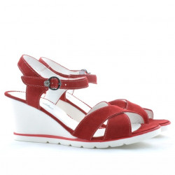 Sandales femme 5007 rouge velours