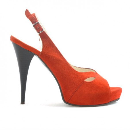 Sandales femme 1080 rouge antilope