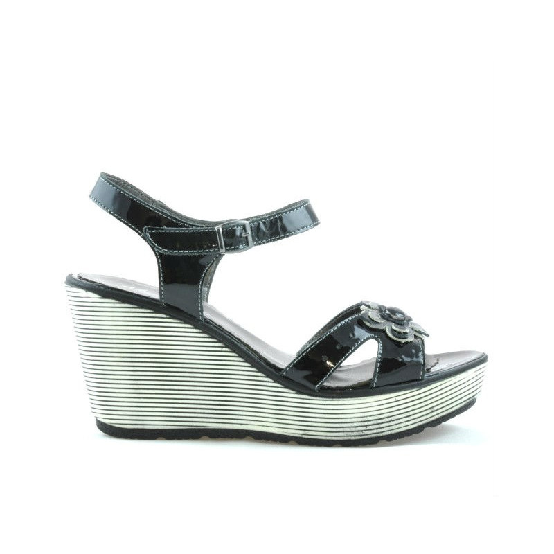 Sandales femme 5006 vernis noir