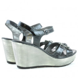 Sandales femme 5006 vernis noir