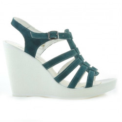 Sandales femme 575 vert velours