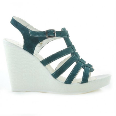 Sandales femme 575 vert velours