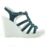 Sandales femme 575 vert velours