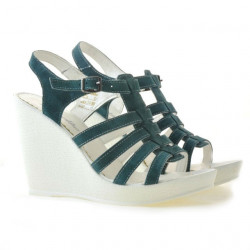 Sandales femme 575 vert velours