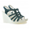 Sandales femme 575 vert velours