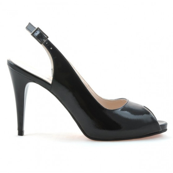 Sandales femme 1250 vernis noir satiné