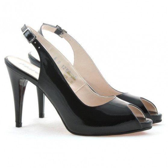 Sandales femme 1250 vernis noir satiné