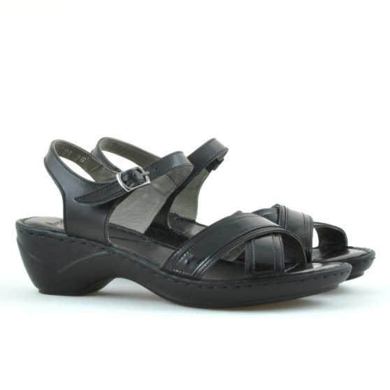 Sandales femme 501 noir combiné