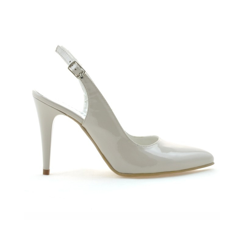 Sandales femme 1249 vernis beige nacré