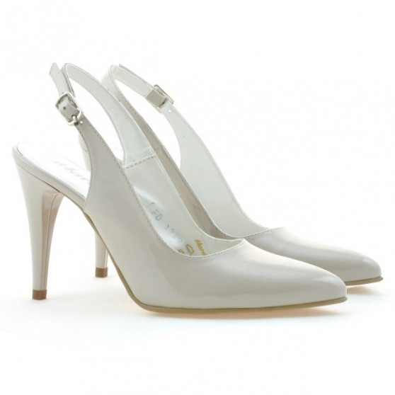 Sandales femme 1249 vernis beige nacré