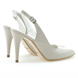Sandales femme 1249 vernis beige nacré
