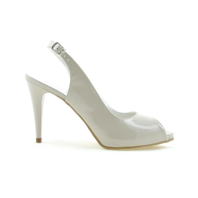 Sandales femme 1250 vernis beige nacré
