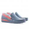 Mocassins adolescents 395 indigo+rouge