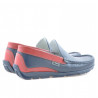 Mocassins adolescents 395 indigo+rouge