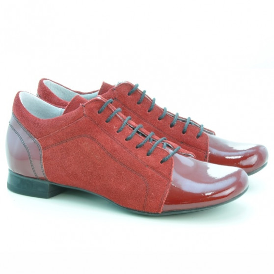 Chaussures casual femme 645 verni rouge combiné