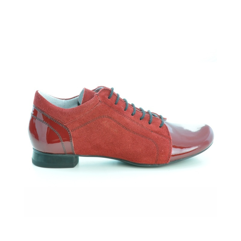 Chaussures casual femme 645 verni rouge combiné