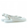 Sandales femme 5020 blanc perlé