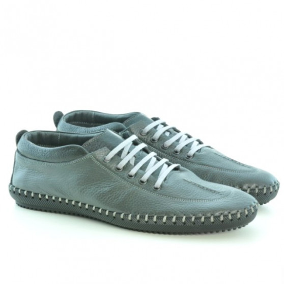Mocassins hommes 864 gris+noir