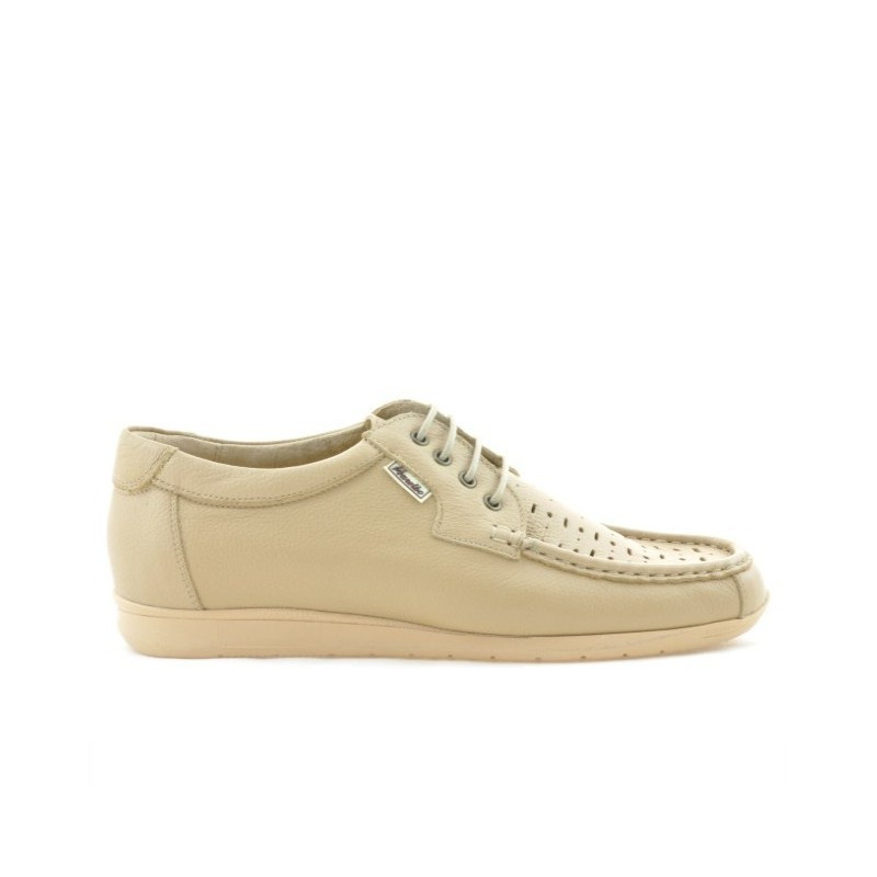 Mocassins homme 818p beige perforé