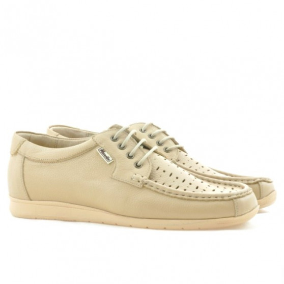 Mocassins homme 818p beige perforé