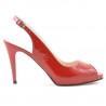 Sandales femme 1250 vernis rouge satiné