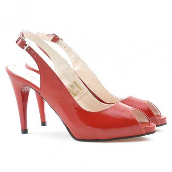 Sandales femme 1250 vernis rouge satiné