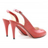 Sandales femme 1250 vernis rouge satiné