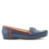 Mocassins femme 619 indigo+bordeaux