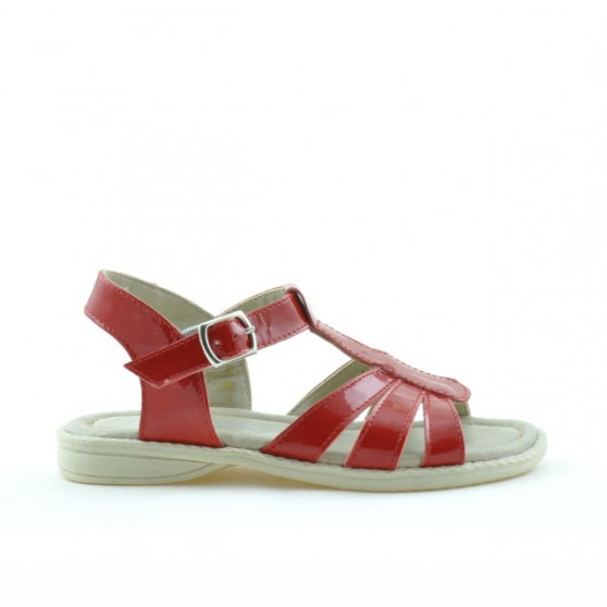 Sandales enfants petits 53c vernis rouge satiné Sandales enfants petits 53c vernis rouge satiné