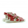 Sandales enfants petits 53c vernis rouge satiné