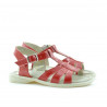 Sandales enfants petits 53c vernis rouge satiné