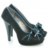 Sandales femme 1099 noir antilope+turquoise