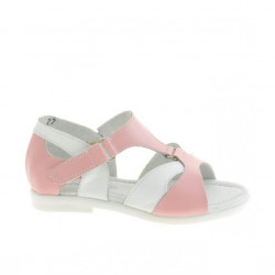 Sandales enfants petite taille 09c rose+blanc
