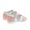 Sandales enfants petite taille 09c rose+blanc