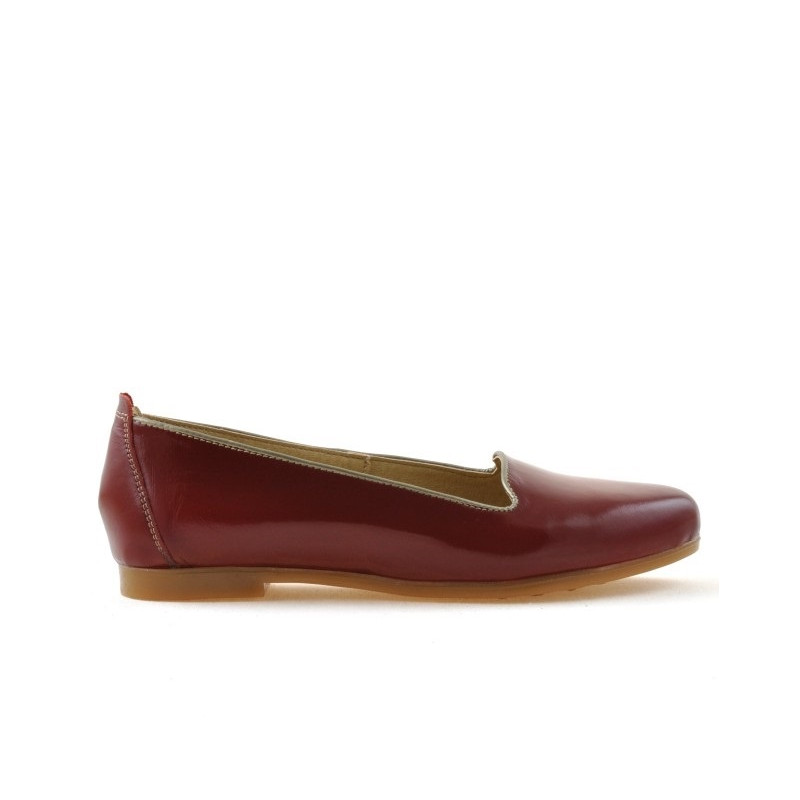 Ballerines femme 662 vernis bordeaux