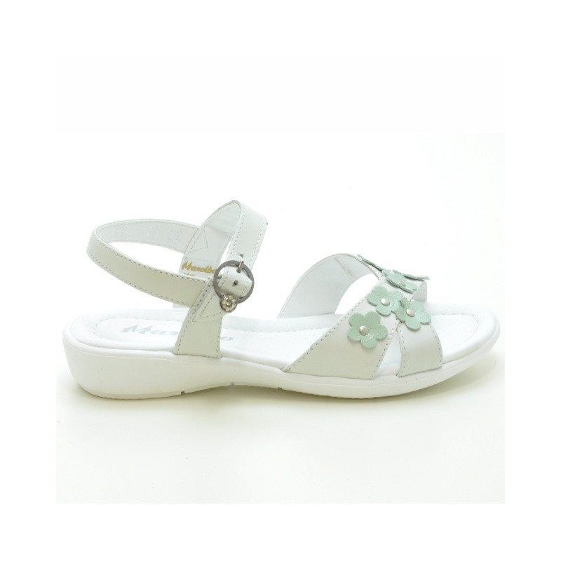 Sandales enfants 523 blanc+vernis