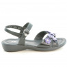 Sandales enfants 523 vernis noir+violet