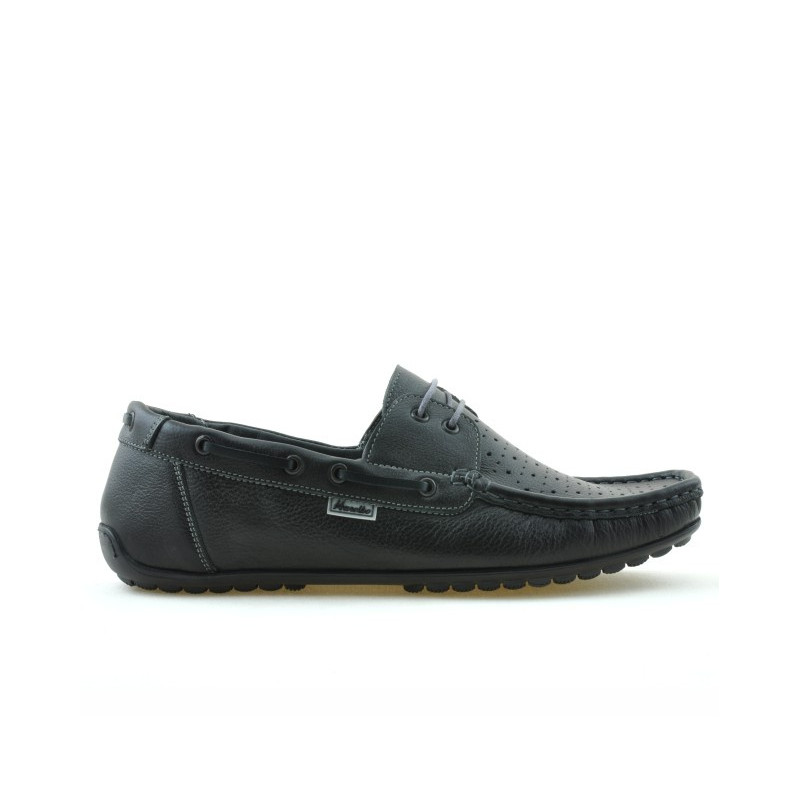 Mocassins hommes 778p noir perforé
