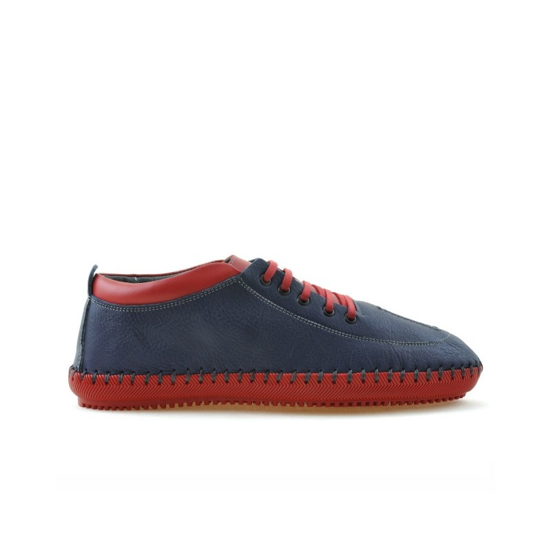 Mocassins hommes 864 indigo+rouge