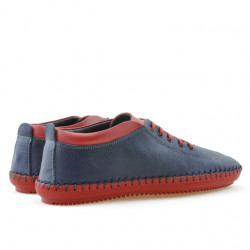 Mocassins hommes 864 indigo+rouge