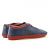 Mocassins hommes 864 indigo+rouge