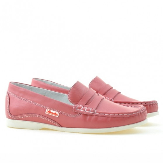 Mocassins femme 661 rouge corail