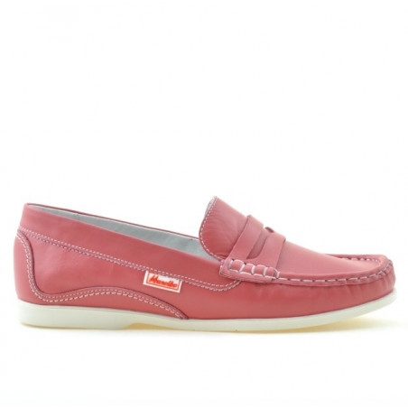 Mocassins femme 661 rouge corail